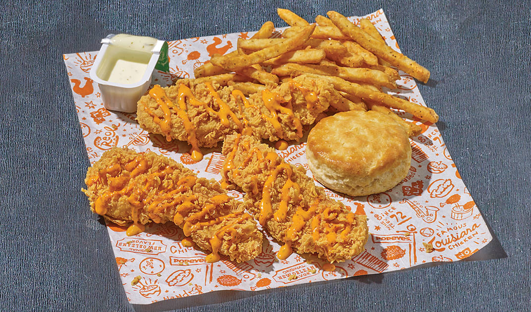 Popeyes tender menu